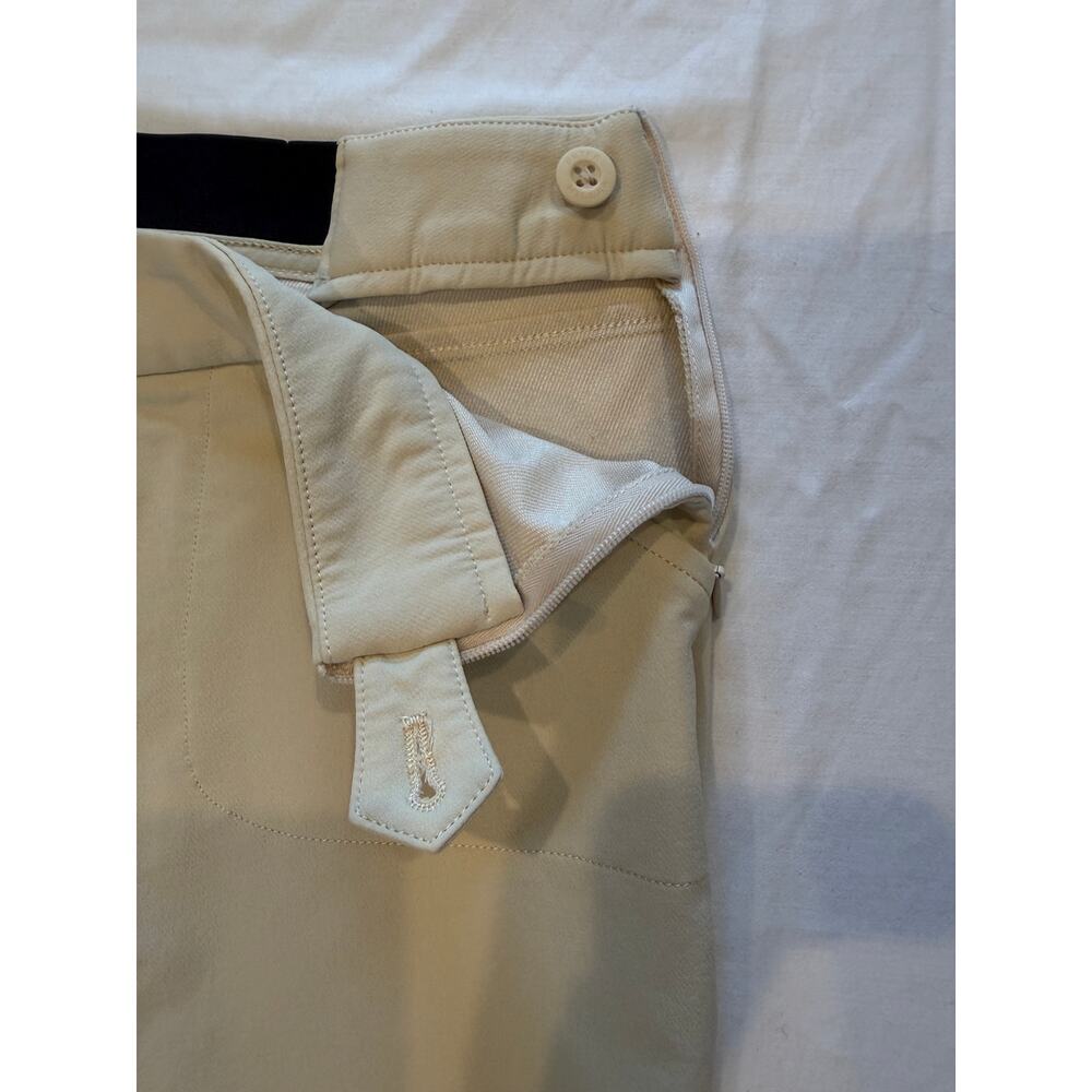 Peter Millar Women’s Tan Golf Ankle Pants – Size 0 Side Zipper Black Stretchband - Picture 5 of 8